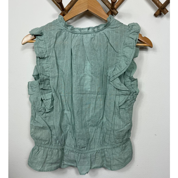 BB Dakota by Steve Madden Are You Frill Top in Sea Mist Size M - Picture 3 of 10